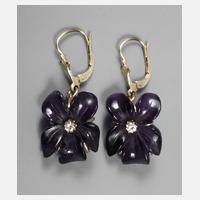 Paar Ohrhänger Amethyst mit Brillanten111