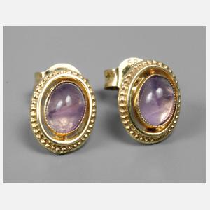 Paar Ohrstecker mit Amethyst