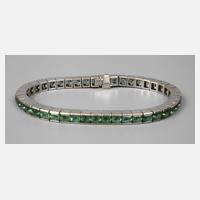 Tennisarmband mit Turmalinbesatz ca. 16 ct111