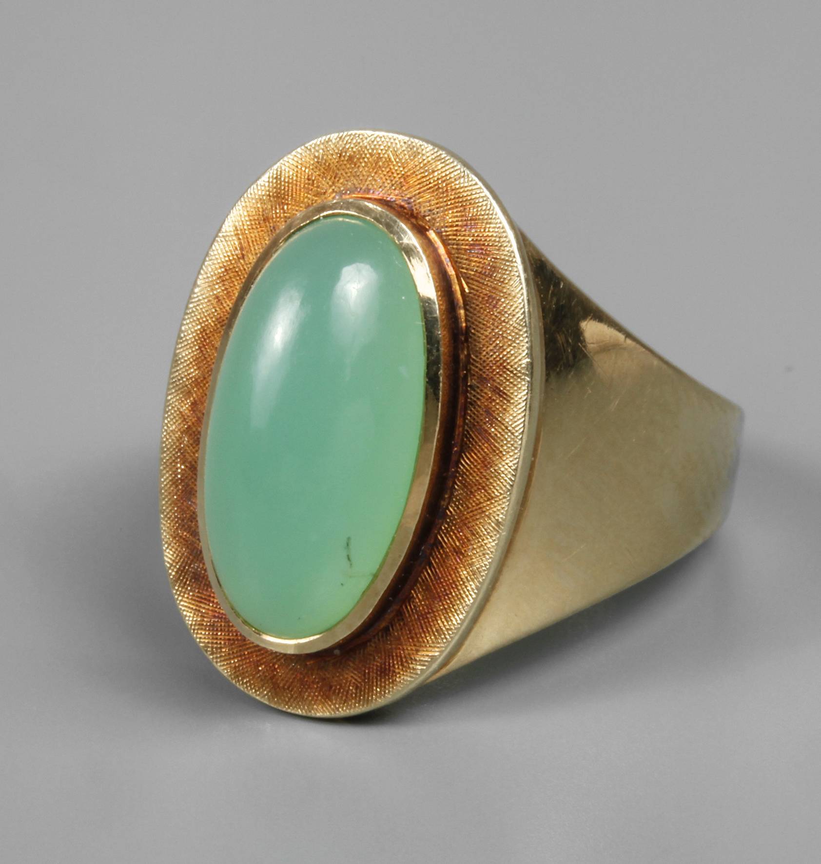 Damenring mit Chrysoprascabochon