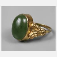 Damenring mit Jadecabochon111