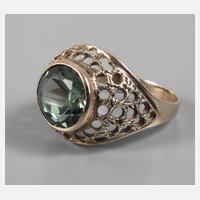 Damenring mit turmalinfarbenem synthetischen Spinell111