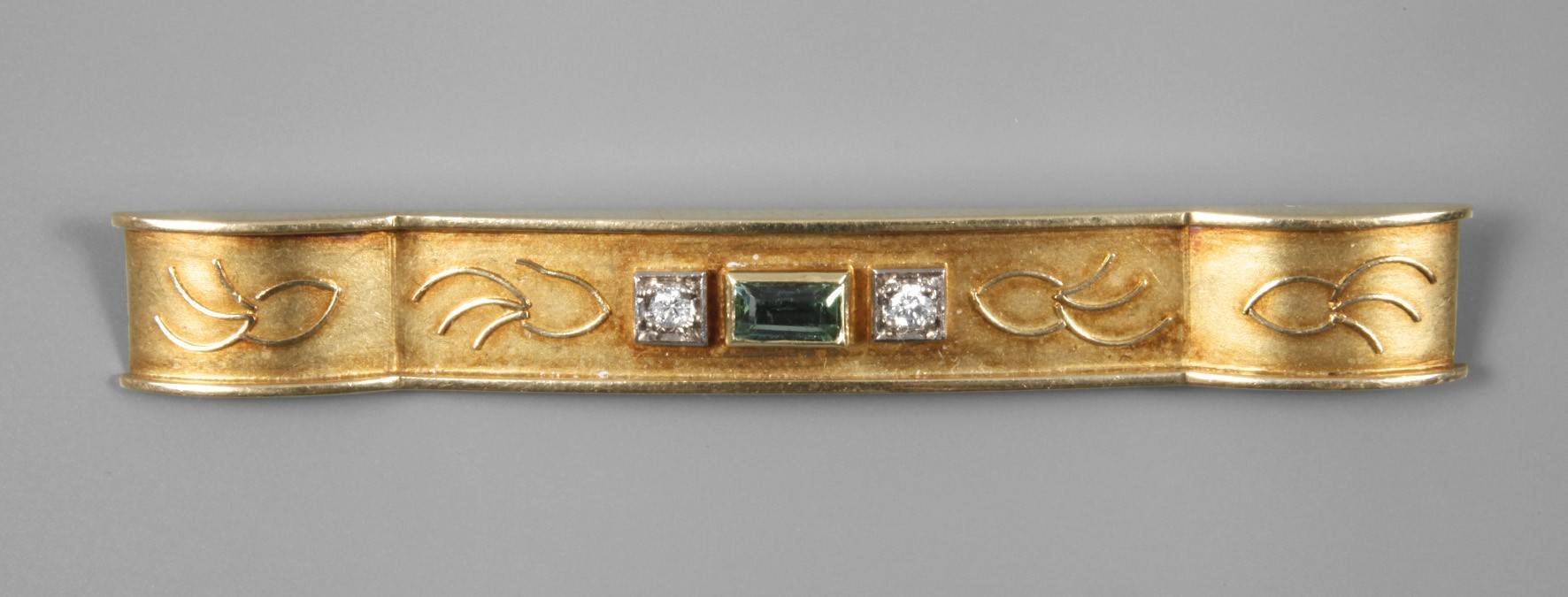 Anstecknadel mit Brillanten und Turmalin