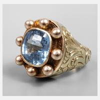 Sehr großer Herrenring mit synthetischem Spinell111