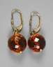 Paar Ohrhänger mit facettierten Bernsteinkugeln