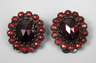 Paar Ohrclips mit Granatbesatz