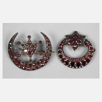 Anhänger und Brosche mit Granatbesatz111