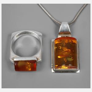 Schmuckset mit Bernstein