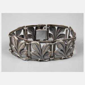 Breites Armband mit Blattdekor