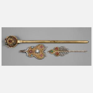 Drei Schmuckteile Persien