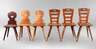 Sechs Brettstühle