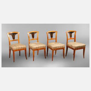 Vier Biedermeierstühle Kirschbaum