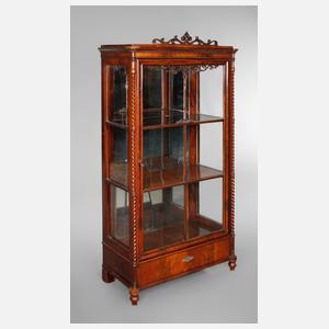 Dreiseitenvitrine Spätbiedermeier
