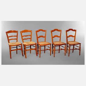 Fünf Stühle Frankreich