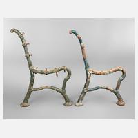 Paar Gartenbankfüße111