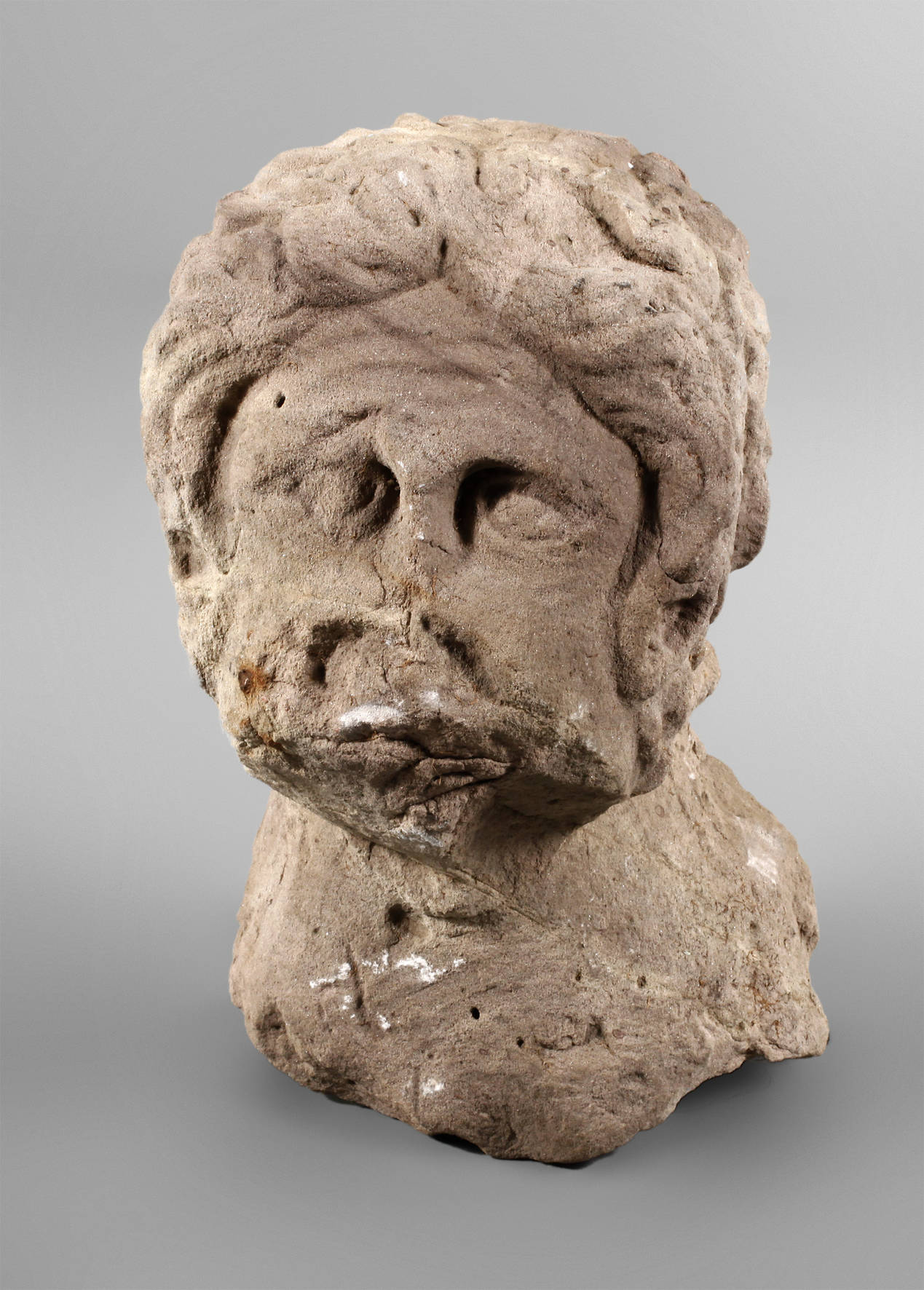 Kopf einer barocken Gartenfigur