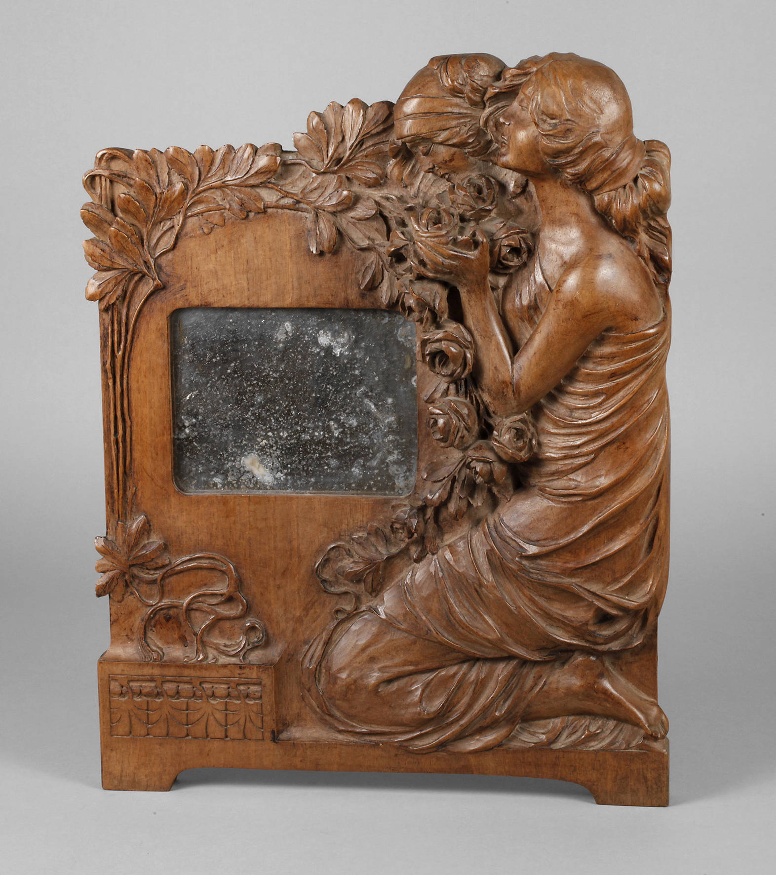 Geschnitzter Spiegel Jugendstil