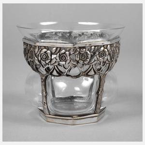 Bechervase mit Silbermontur