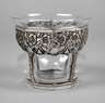 Bechervase mit Silbermontur
