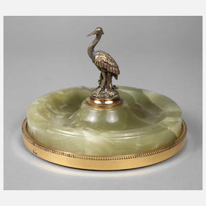 Wolfers Frères Schale mit Kranich