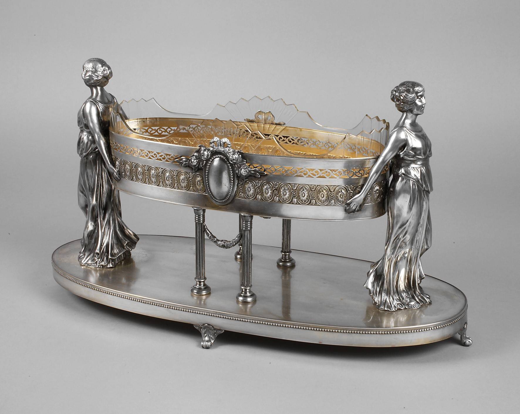 WMF Geislingen große figürliche Jardiniere