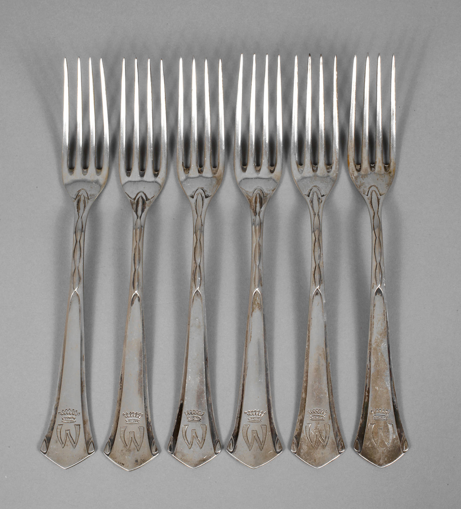 Peter Behrens sechs Silber Gabeln