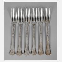 Peter Behrens sechs Silber Gabeln111