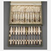 Silber Fischbesteck für zwölf Personen111