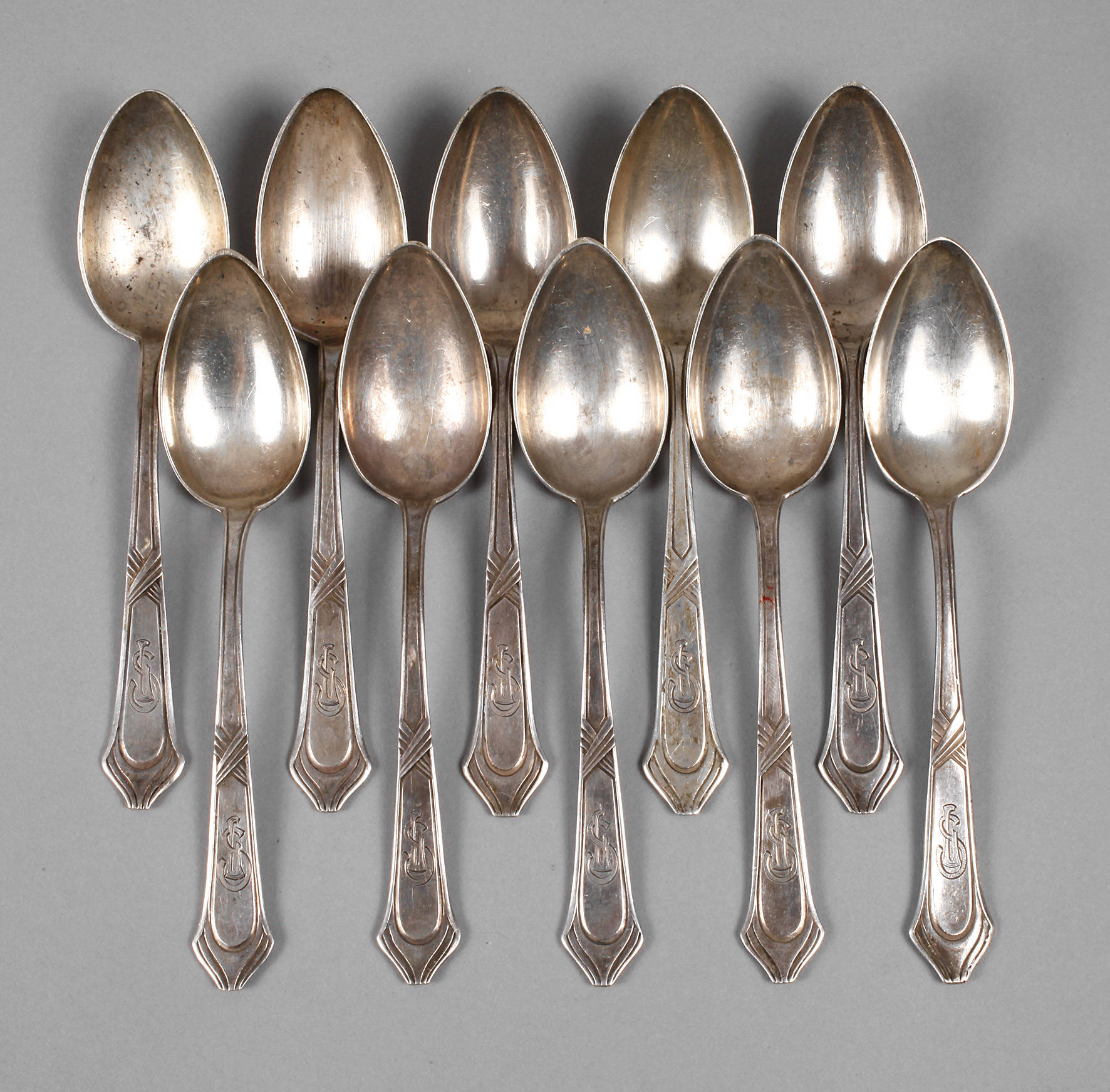 Zehn Kaffeelöffel Carl Zeller