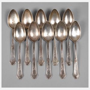 Zehn Kaffeelöffel Carl Zeller