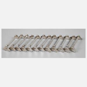 Zwölf Messerbänkchen Jugendstil