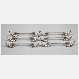 WMF Geislingen sechs Messerbänkchen