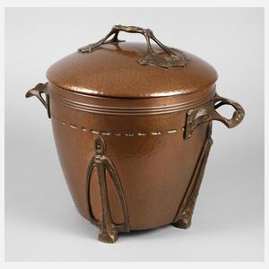 Große Kupferbowle Jugendstil