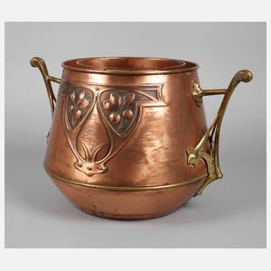 Große Kupferbowle Jugendstil