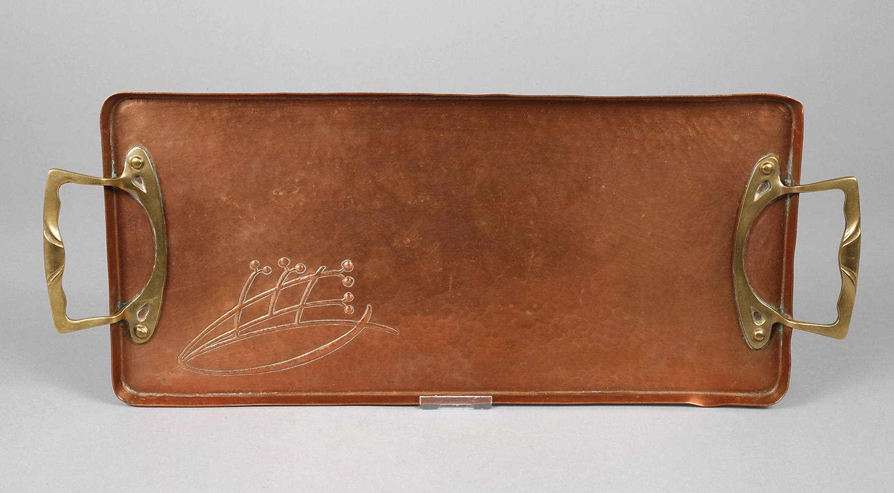 Jugendstiltablett Kupfer