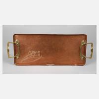 Jugendstiltablett Kupfer111