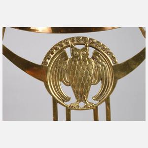 Großer Jugendstilleuchter mit Eule