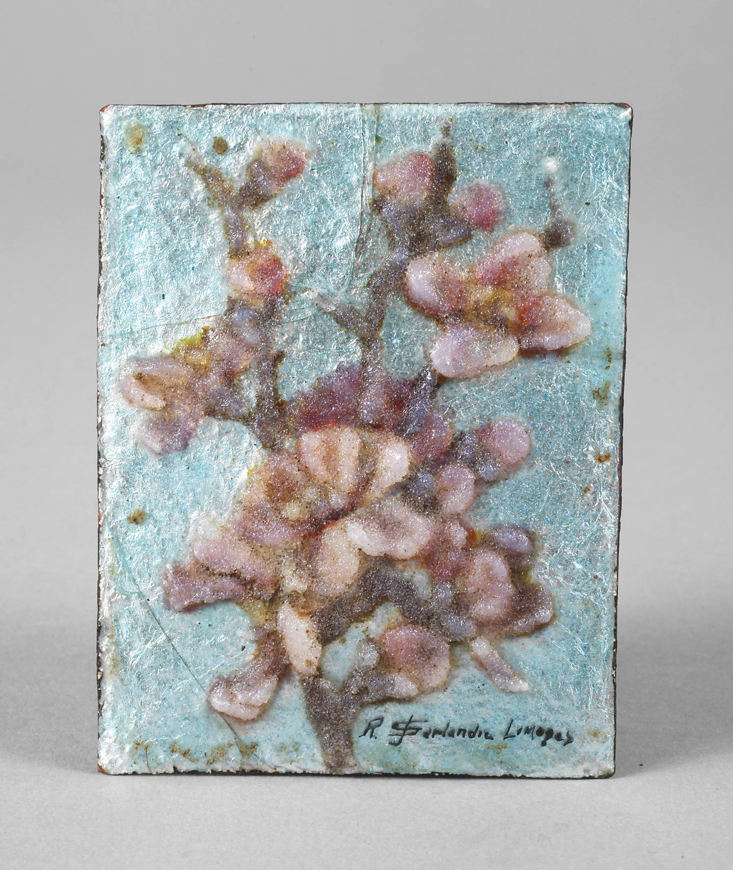 Kleine Emailbildplatte Limoges