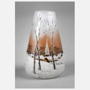 Daum Nancy Miniaturvase Schneelandschaft