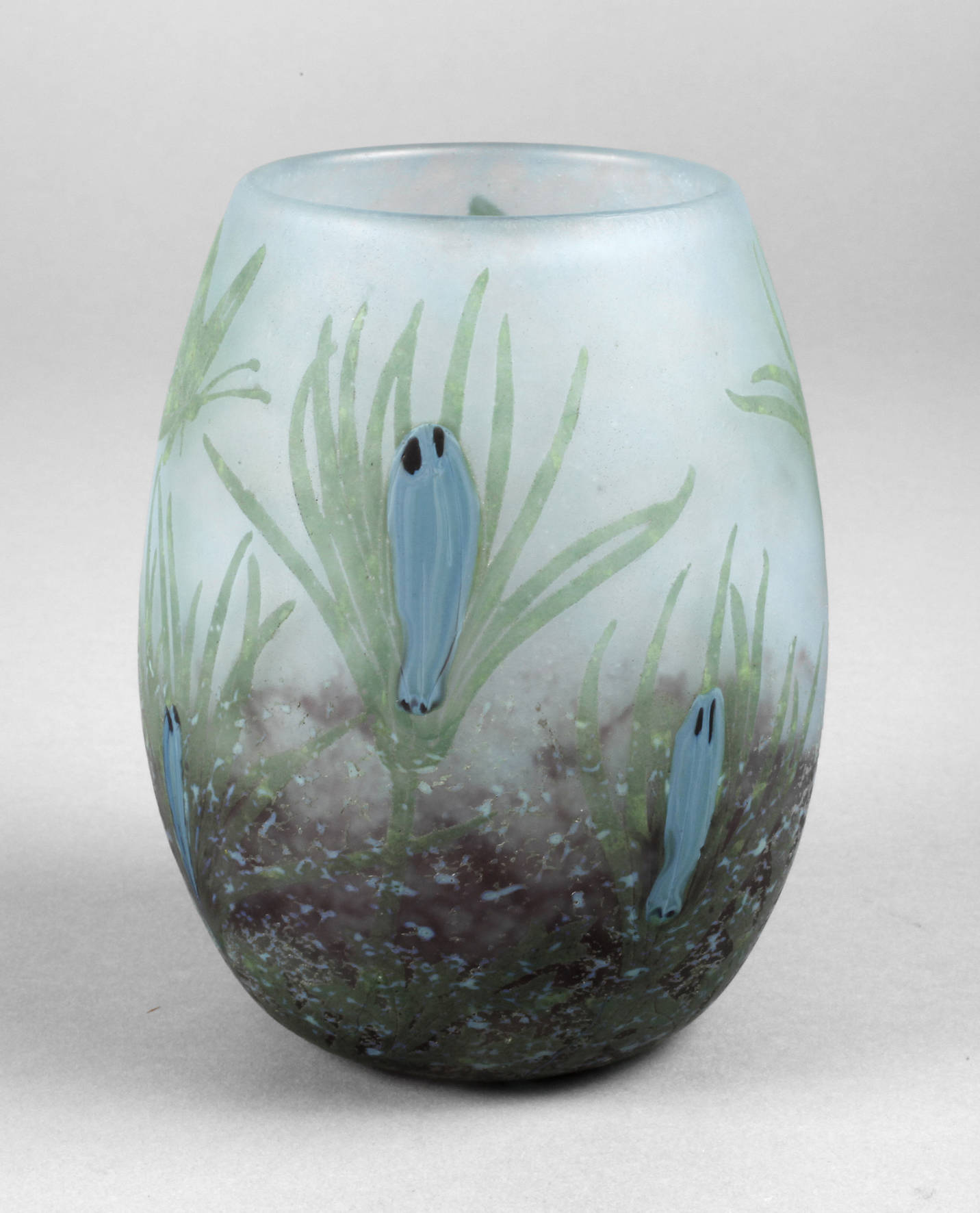 Daum Nancy Vase Marqueterie