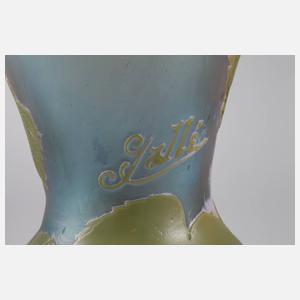 Emile Gallé Ätzglasvase Jugendstil