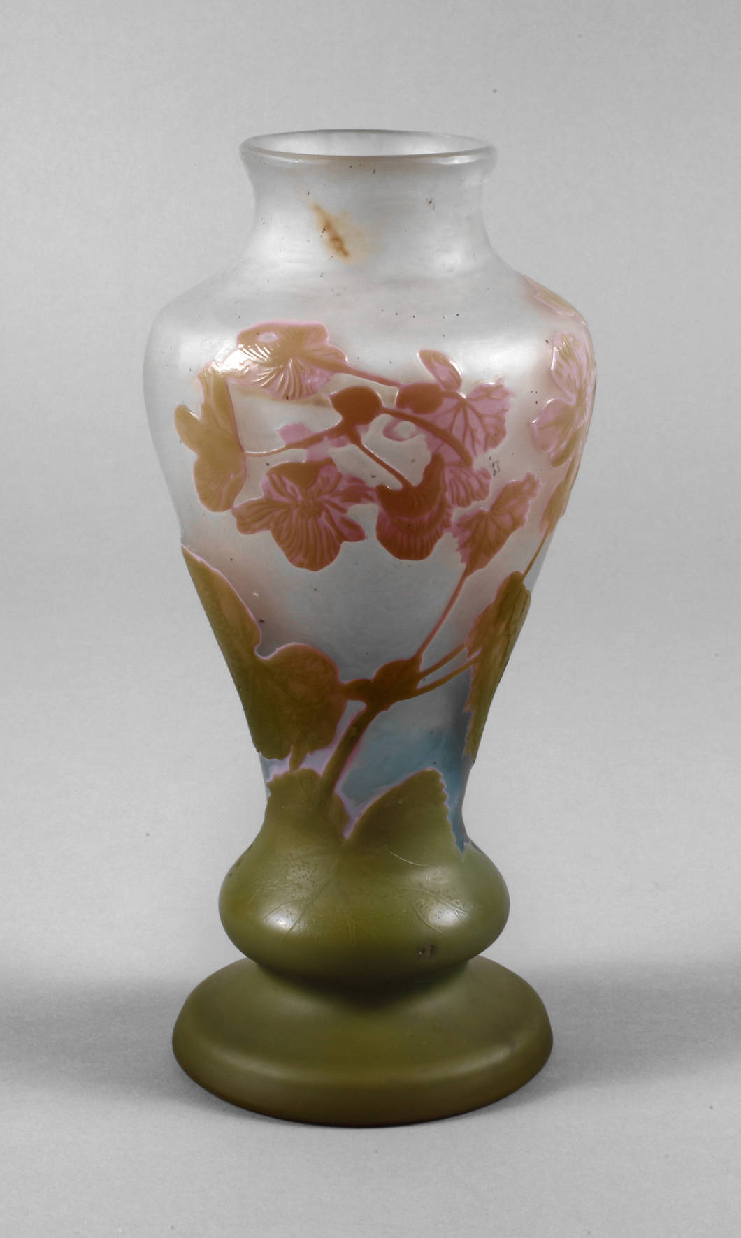 Emile Gallé Ätzglasvase Jugendstil