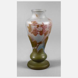 Emile Gallé Ätzglasvase Jugendstil