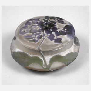 Emile Gallé Deckeldose Veilchen