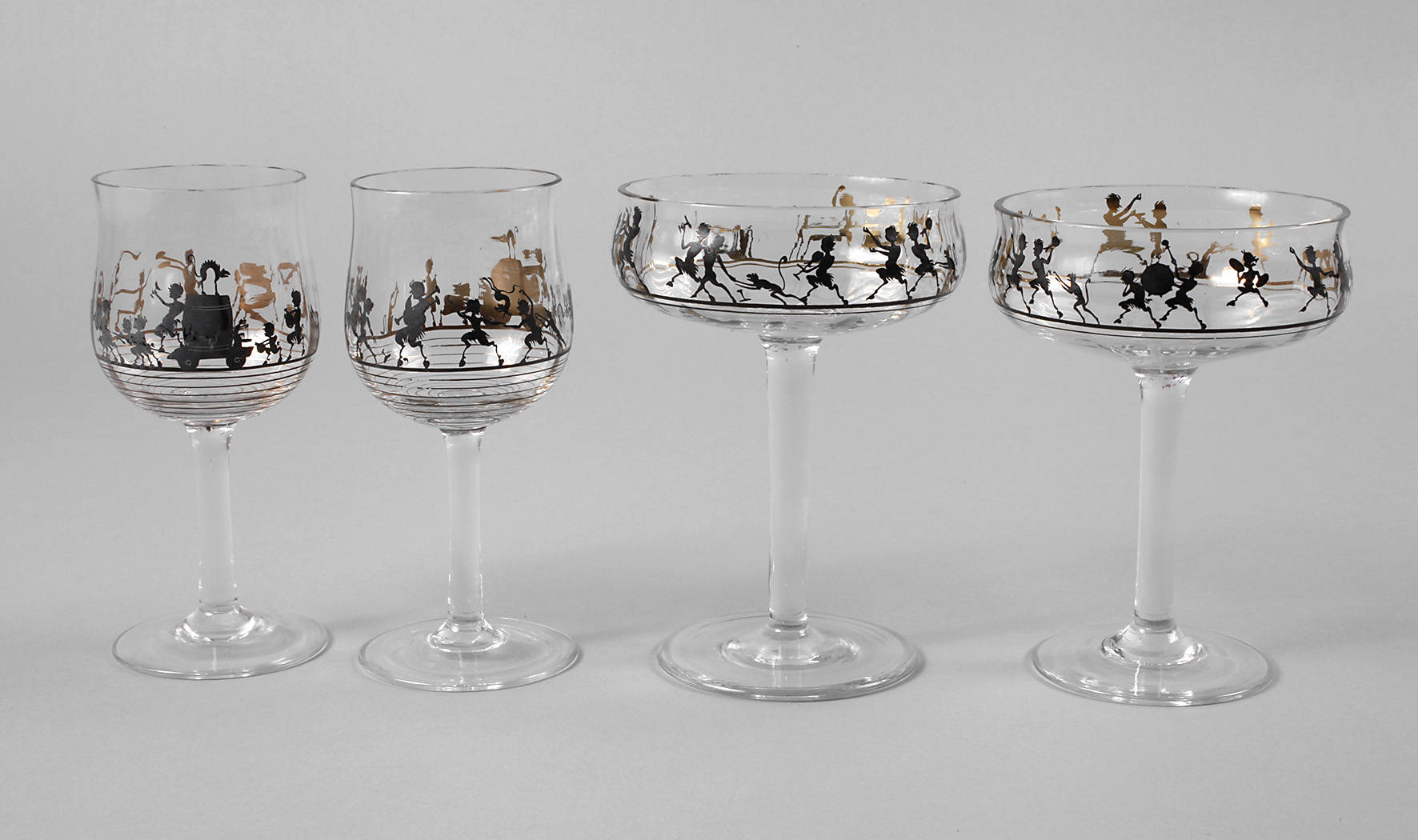 Steinschönau vier Trinkgläser