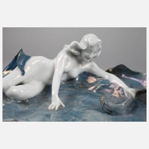 Rosenthal Schale Nymphe am Weiher