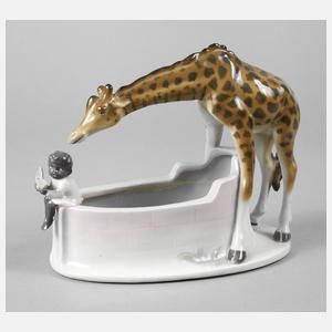 Thüringen Schale mit Giraffe und Afrikanerkind