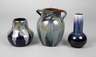 Bürgel drei Laufglasurvasen