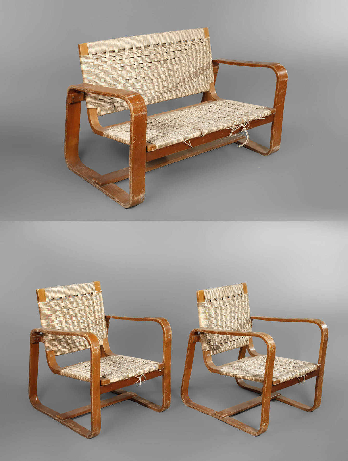 Sitzgruppe Schichtholz