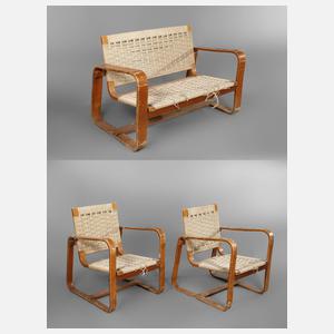 Sitzgruppe Schichtholz